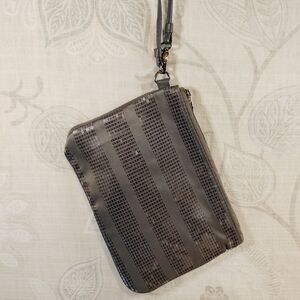 Bath & Body Works Metallic Gray Wristlet